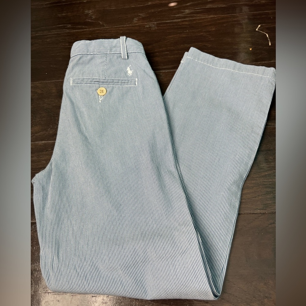 Polo Ralph Lauren pants Sz7 blue and white stripes